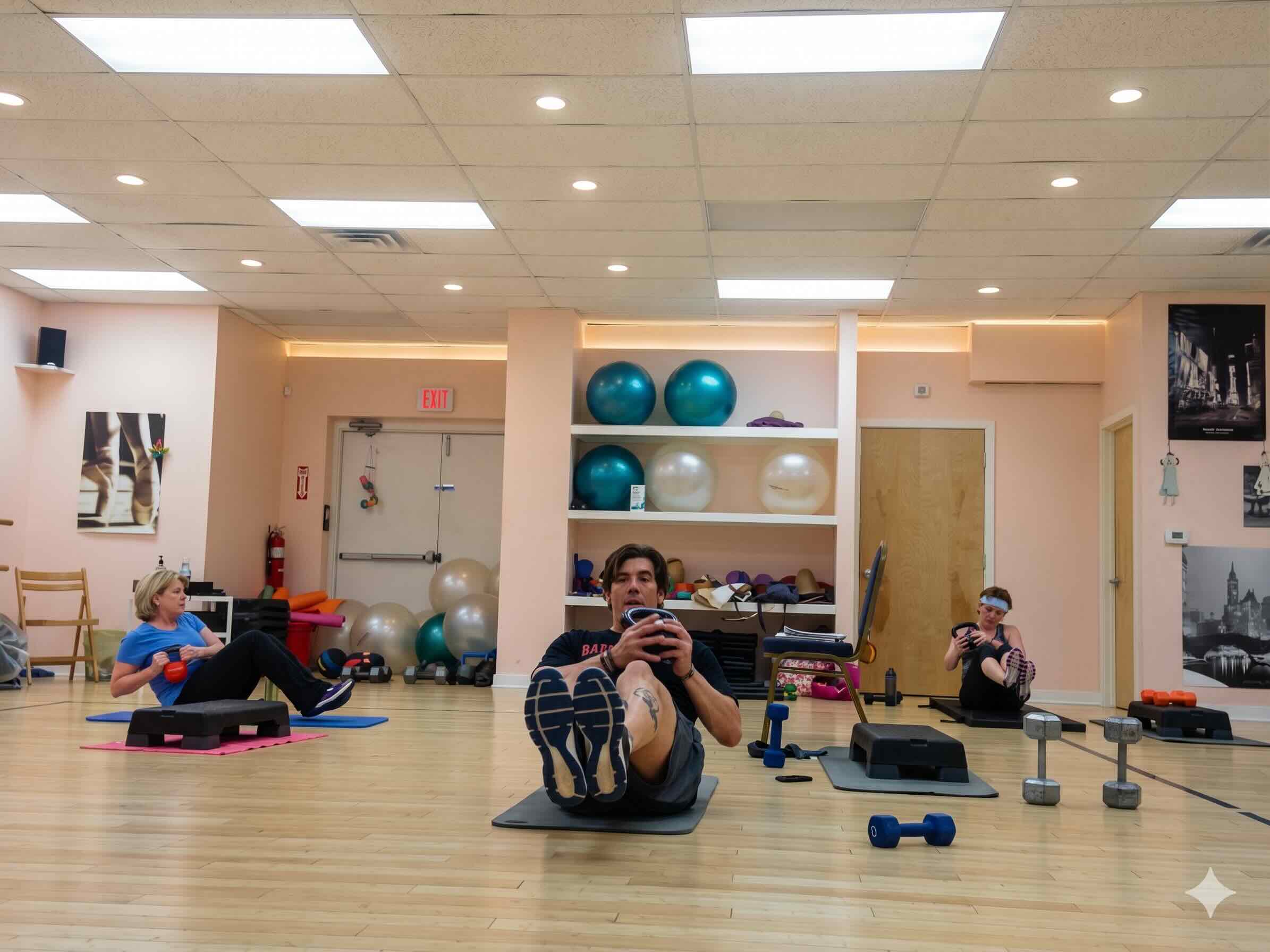 Jay and friends at the gym